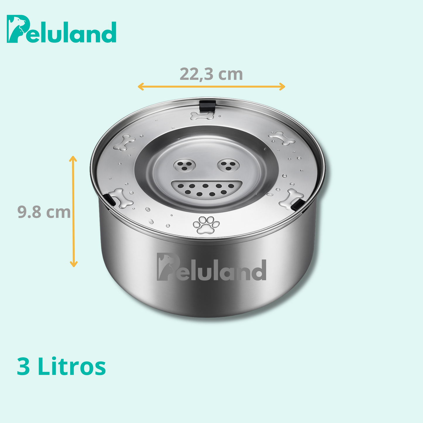 Plato Antisalpicaduras Ultra de Acero Inoxidable